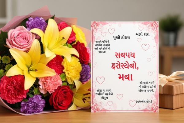 Happy Birthday Maa in Gujarati