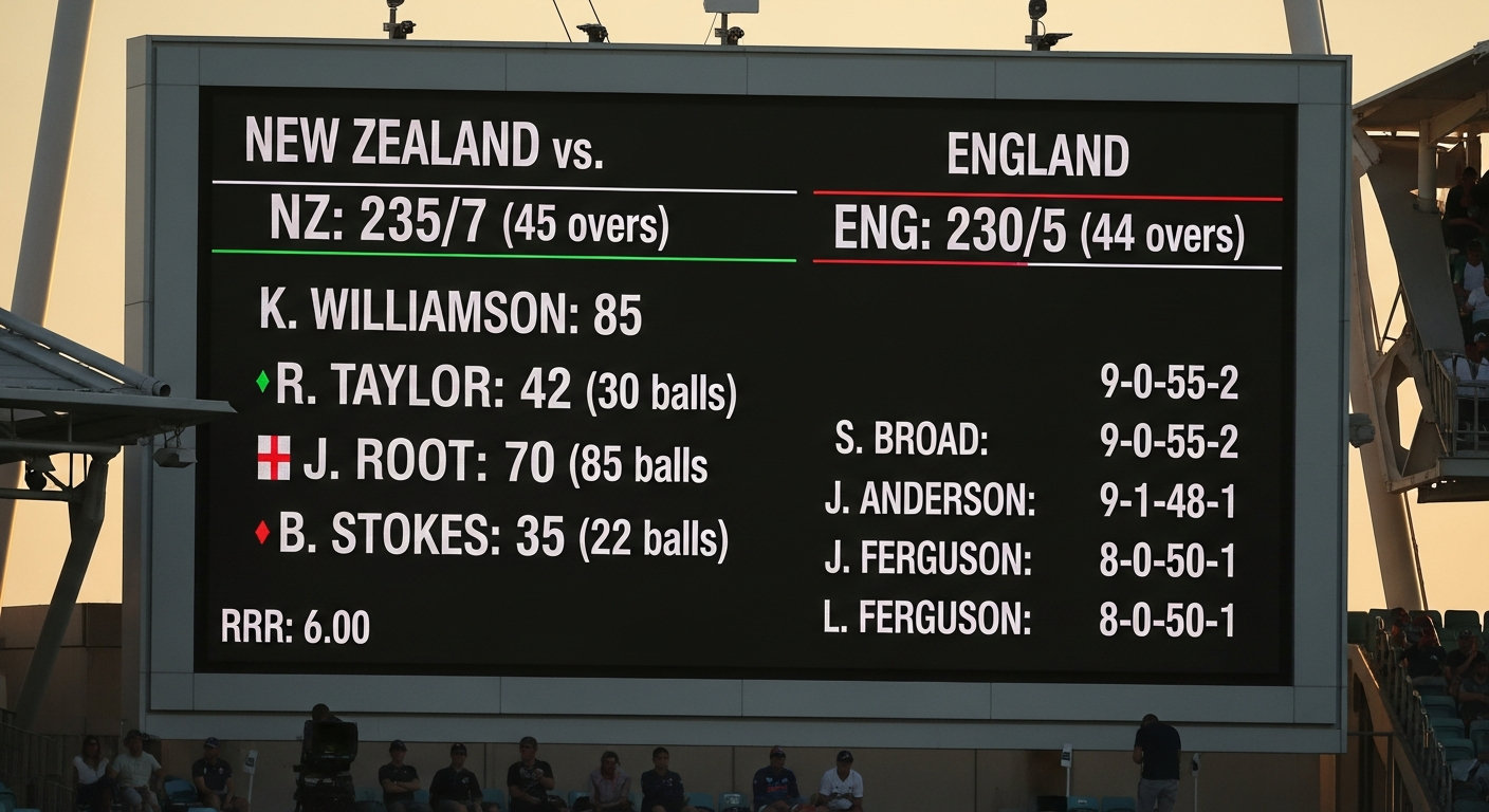 new zealand national cricket team vs england cricket team match scorecard
